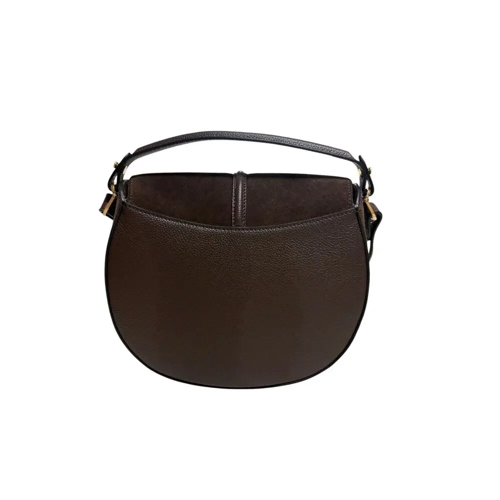 Demellier London NWT Siena Saddle Suede Mocha Bag